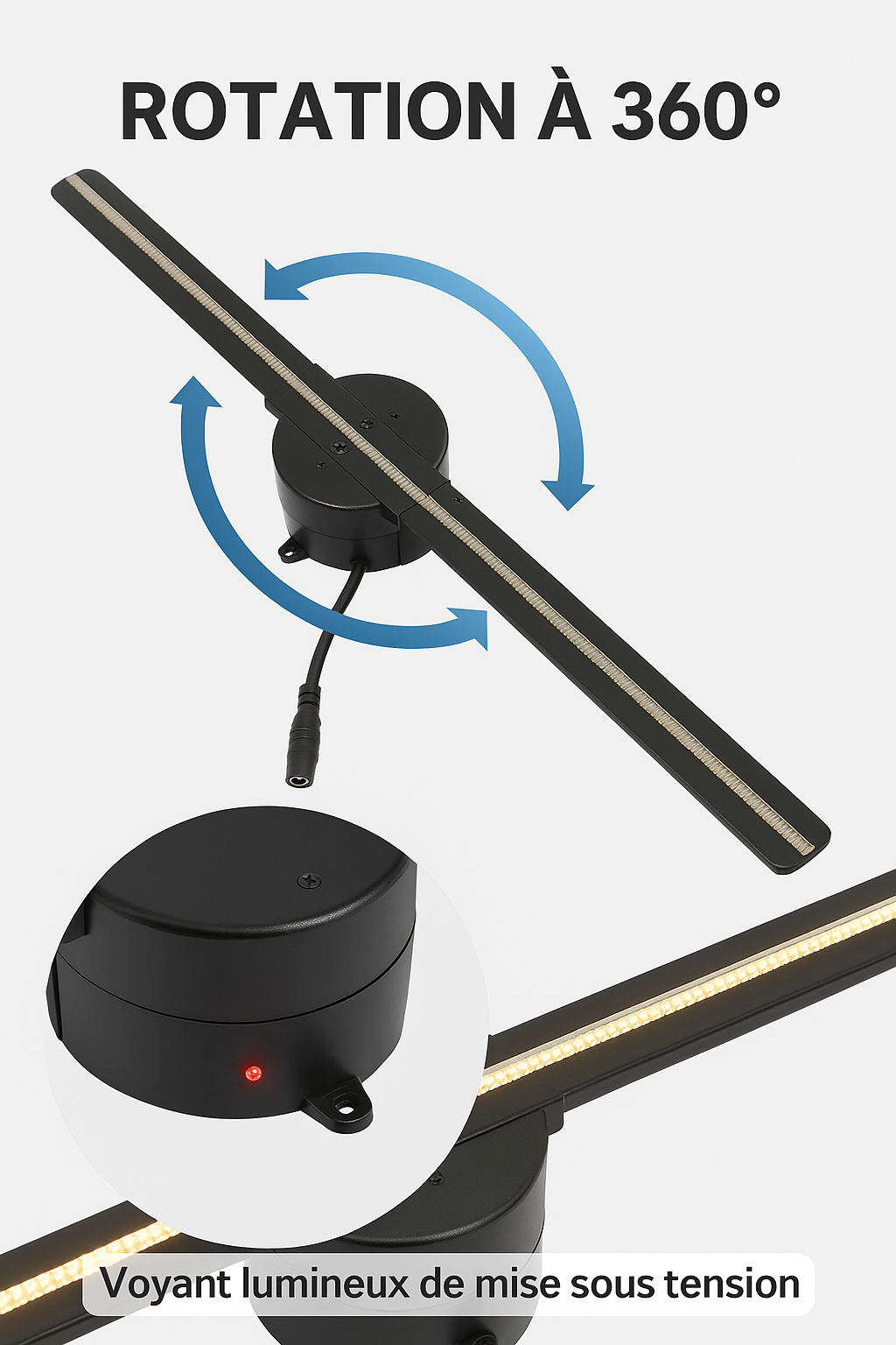 Ventilateur hologramme 3D - Grand format